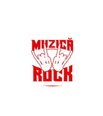 există două tipuri de muzică, rock și celelalte rahaturi model negru pe tricou