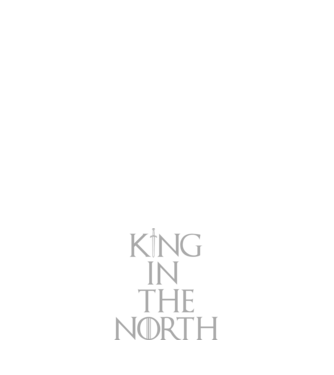 King in the North model alb pe tricou