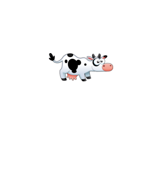 Cow model albastru regal pe tricou