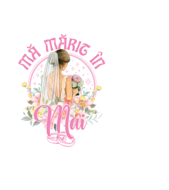 mă mărit - în mai model albastru deschis pe tricou