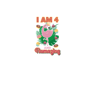 FLAMAZING Birthday 4 Years old model galben neon pe tricou