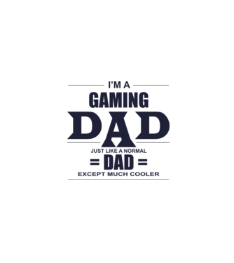 Gaming dad model alb pe tricou