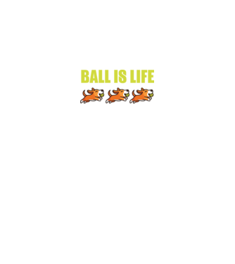 Ball is life model negru pe tricou