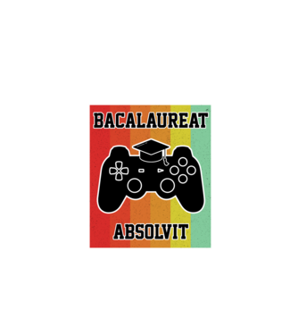 bacalaureat absolvit model negru pe tricou
