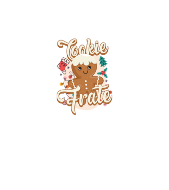 Cookie frate model alb pe tricou