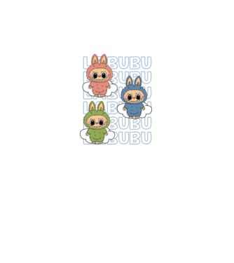LABUBU model negru pe tricou
