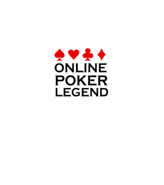 Online Poker Legend model alb pe tricou