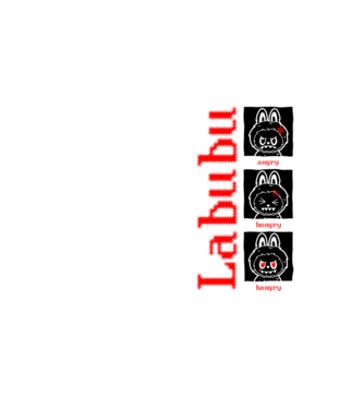 Labubu moods model galben neon pe tricou