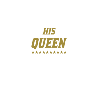 His Queen model negru pe tricou
