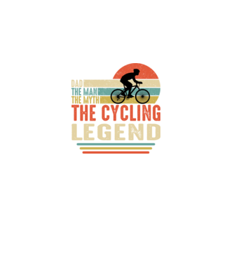 Dad the man, the myth, the cycling legend model negru pe tricou