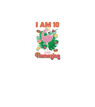 FLAMAZING Birthday 10 Years old model alb pe tricou