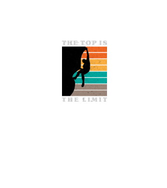 The Top is the limit model negru pe tricou