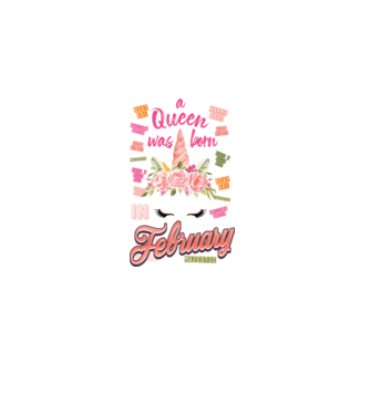 A queen was born in FEBRUÁR model alb pe tricou
