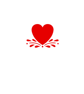 inimă Valentine model alb pe tricou