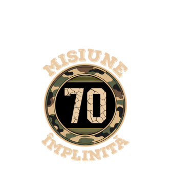 Misiune împlinită 70 model alb pe tricou