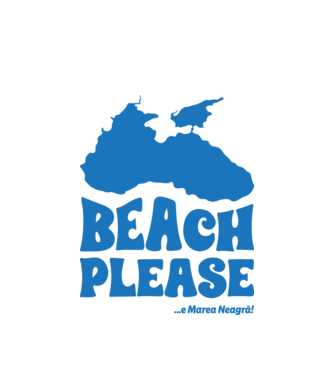 Beach please, e Marea Neagră! model alb pe tricou