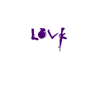 Lovegun model alb pe tricou