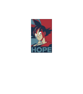goku hope dragonball model negru pe tricou