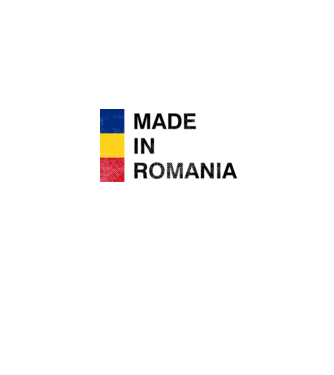 made in romania model gri pe tricou