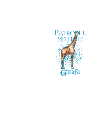 Patronul meu este GIRAFA model galben neon pe tricou