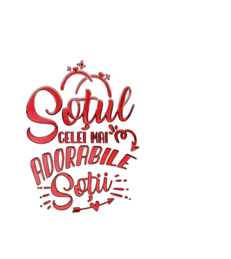 Soțul celei mai adorabile soții model alb pe tricou
