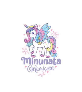 Minunata Mamicorn model alb pe tricou