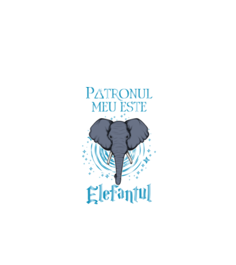 Patronul meu este ELEFANTUL model negru pe tricou