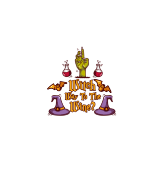 Witch way to the wine model gri pe tricou