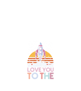 Retro vintage love you to the moon and back ROCKET model negru pe tricou