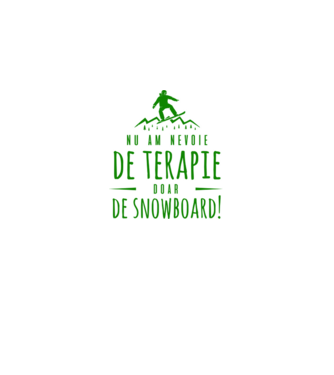 nu am nevoie de terapie doar de snowboard! model negru pe tricou
