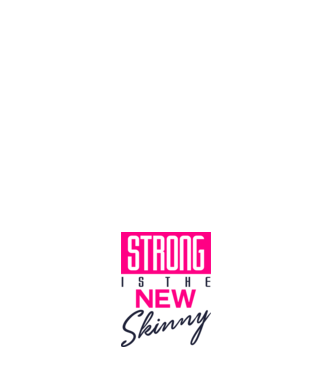 Strong is the new skinny model roz deschis pe tricou