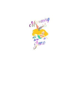Mermazing girls are born june model negru pe tricou