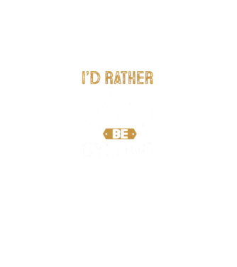 I'd rather be cycling model negru pe tricou