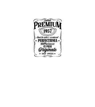 calitate premium -1957 - anul în care s-a născut - perfecțiunea - 100% unicat, cu piese originale, ediție limitată model alb pe tricou