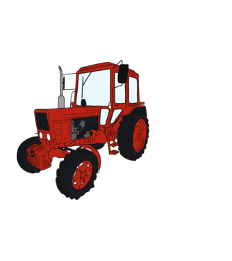 TRACTOR model negru pe tricou