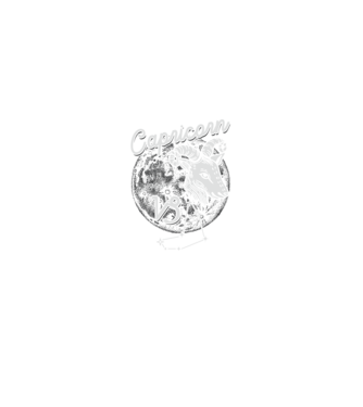 Zodiac femeie CAPRICORN retro model negru pe tricou