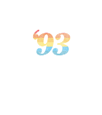 Retro Birthday 1993 model alb pe tricou