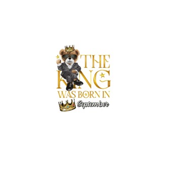 The king was born int SEPTEMBER model negru pe tricou