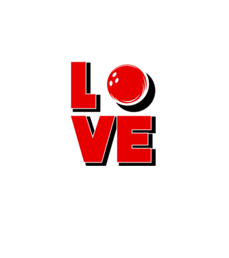 Love bowling model gri pe tricou
