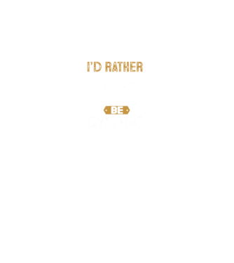 I'd rather be cycling model negru pe tricou
