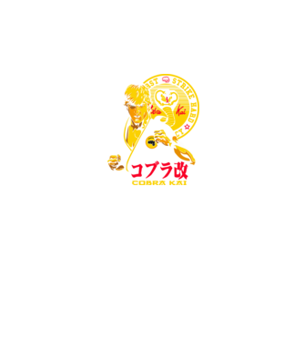cobra kai poster model negru pe tricou