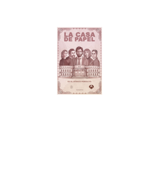 la casa de papel poster model negru pe tricou
