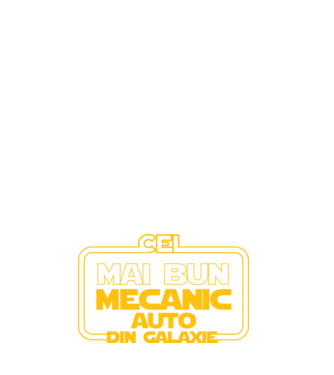 Cel mai bun mecanic auto din galaxie model negru pe tricou