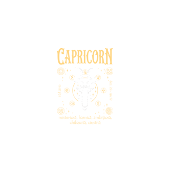 Zodiac femeie CAPRICORN golden model  pe tricou
