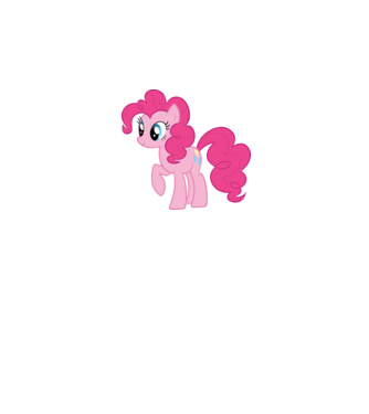 Pinkie Pie model alb pe tricou