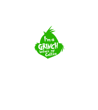 Grinch before coffee model negru pe tricou