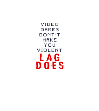 Violent lag model alb pe tricou