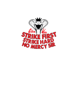 Strike first strike hard logo model alb pe tricou
