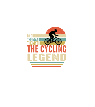 Dad the man, the myth, the cycling legend model negru pe tricou