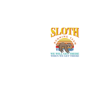SLOTH running team model galben neon pe tricou